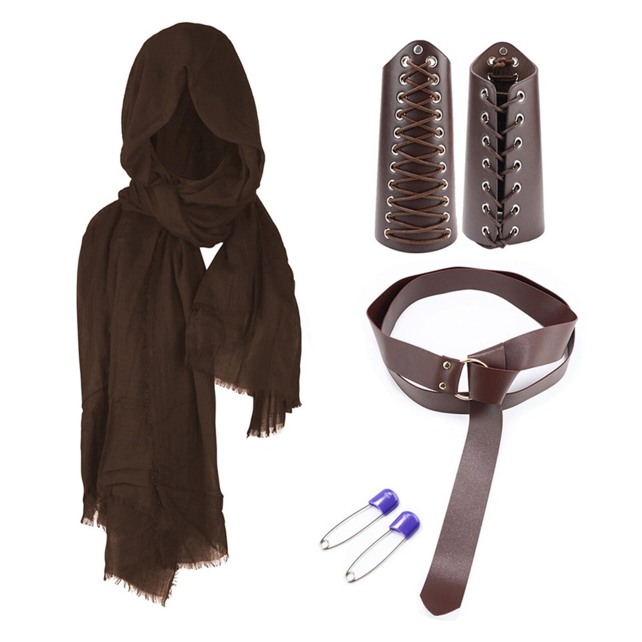 Medieval Pirate Halloween Costume Set Scarf Wristbands Belt Knight Cosplay Props Accessories Halloween Decoration